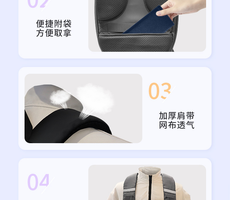 LED BACKPACK背包LED发光骑行机车头盔包防水蓝牙手机APP设置眼睛详情10