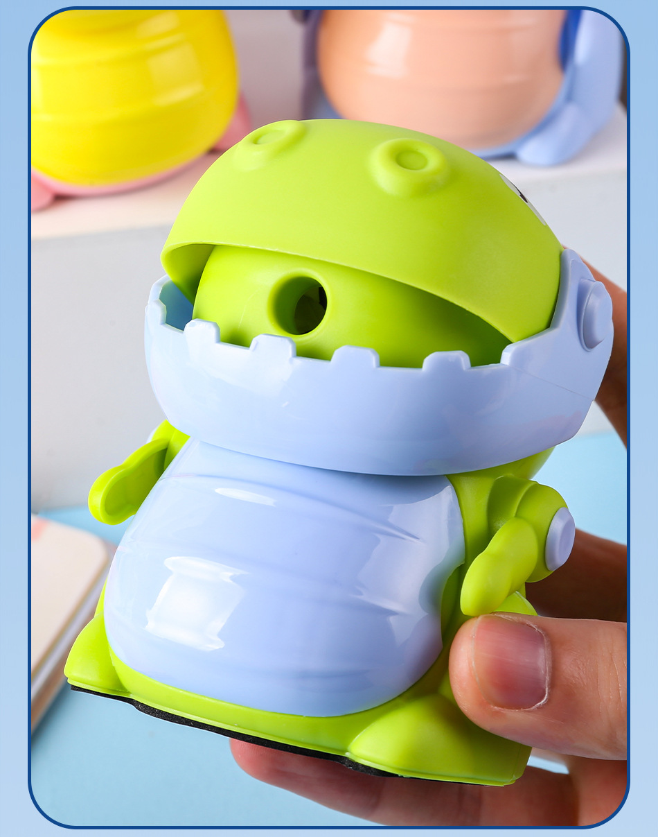 恐龙手摇卷笔刀儿童卡通削笔器学生高颜值转笔刀自动进铅学习文具详情24