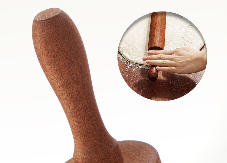 Solid wood rolling pin, roller type, household rolling pin, dough rolling pin, dumpling wrapper rolling pin, large hammer dough rolling pin pic 28