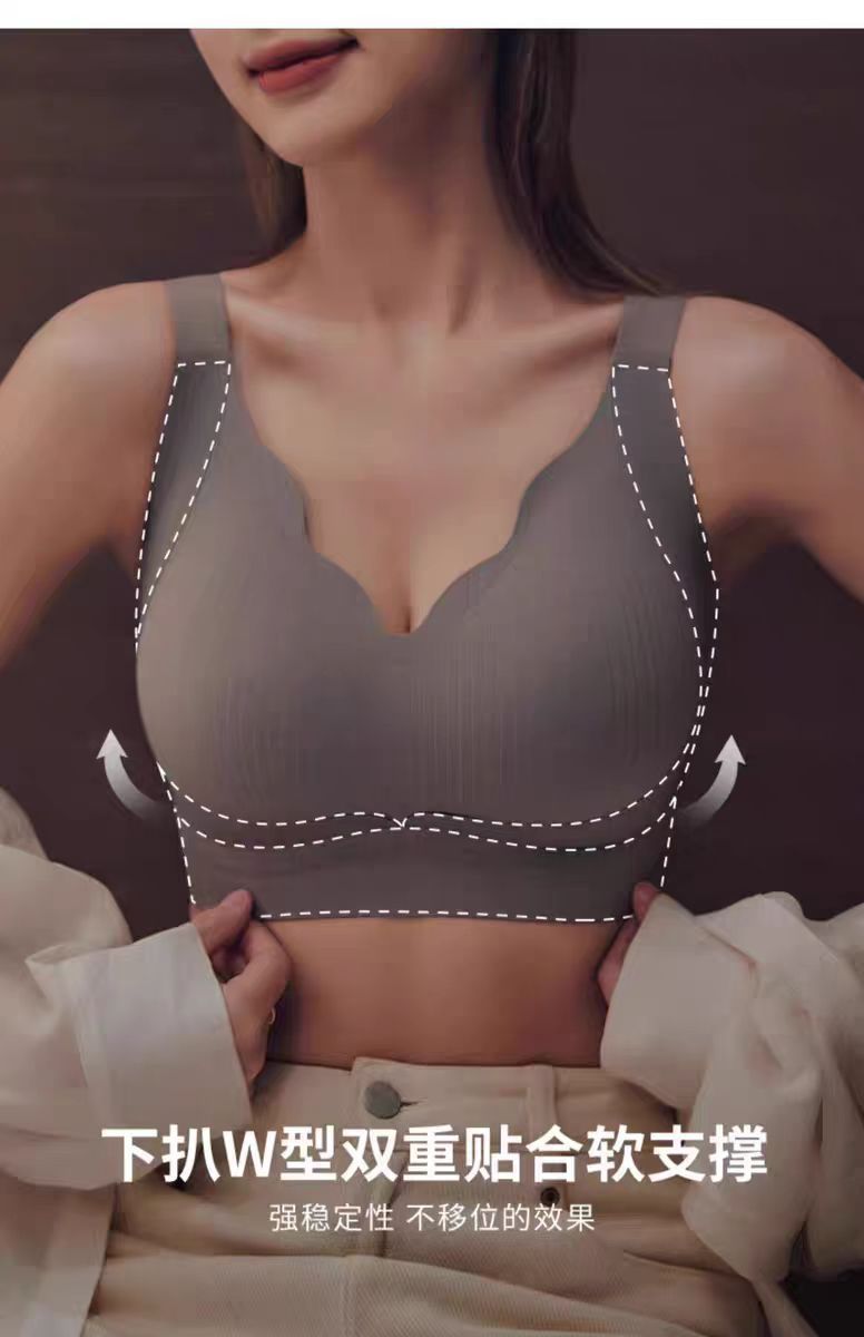 Large-sized lifting bras for women, making the big breasts look smaller, no underwire bras, gathering side retraction breasts, anti-sagging, top-lift bras pic 4