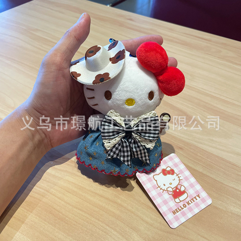 hellokitty small pendant plush toy, genuine Hello kitty cat doll, Hello Kitty keychain bag pendant pic 6