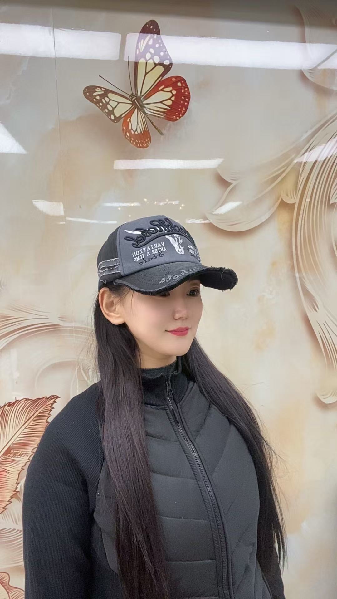 嘻哈棒球帽批发新款休闲百搭牛仔布做旧鸭舌帽字母刺绣现货棒球帽详情9