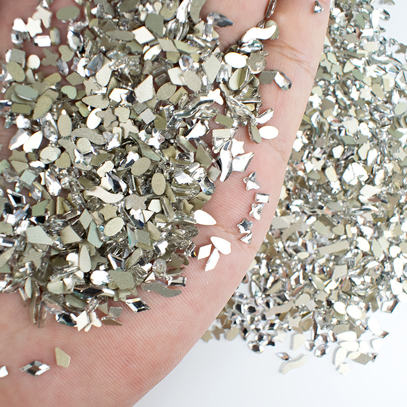 网红新款迷你平底异形钻美甲饰品钻蝴蝶结飘带指甲装饰小配件批发详情8