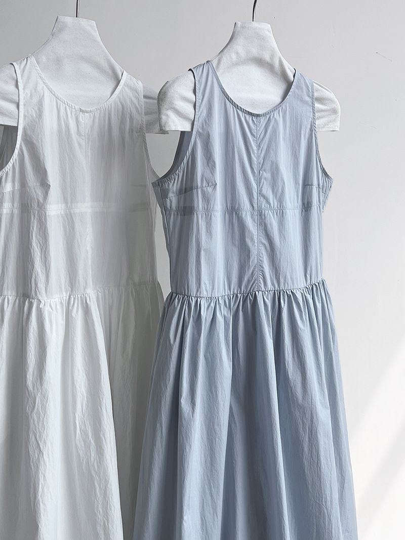 Luxi French sleeveless dress Summer new style loose vest long dress, beautiful puffy flower bud dress 5102 pic 45