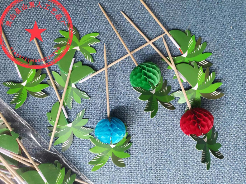 Disposable fruit skewers, cold dish platters, artistic ornaments, high appearance level, hamburger cake, sushi, cocktail and drink skewers pic 4