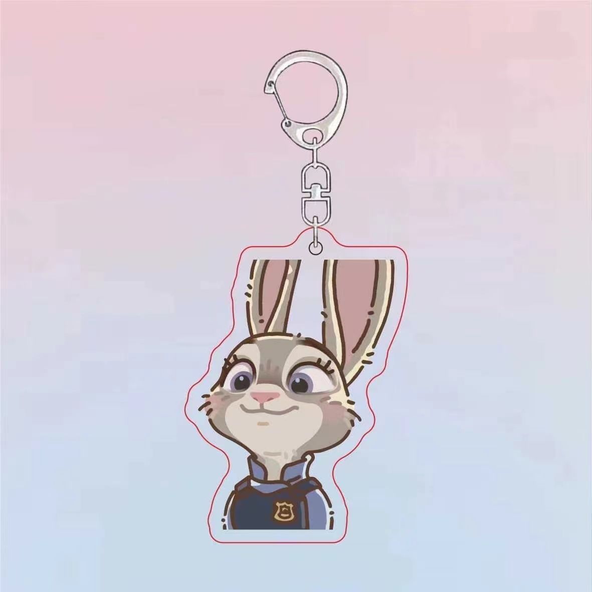 Zootopia keychain Instagram couple backpack pendant Judy Nick cute CP dopamine for boyfriend pic 3