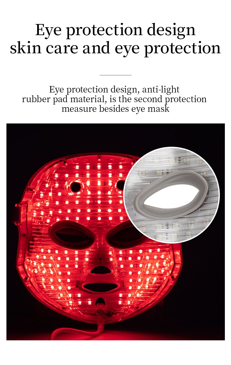 Máscara facial de belleza shanilak máscara de luz de color para el hogar espectrómetro de 7 colores máscara de luz de color máscara de belleza pic 12