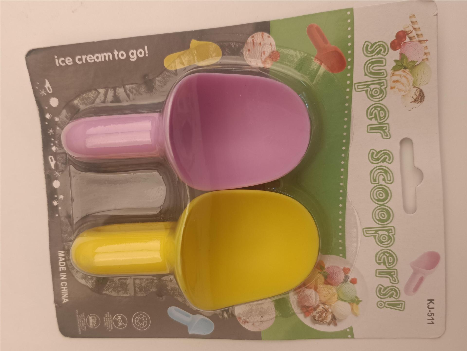 跨境专供迷你可爱冰淇淋勺子挖球器PP食品级创意日式冰激凌餐具扭曲款详情5