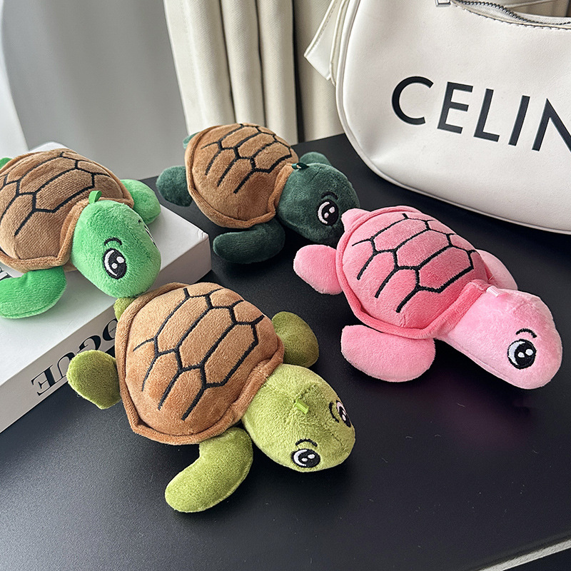 批发卡通创意乌龟毛绒玩具公仔彩色海龟小号玩偶女包包钥匙扣挂件详情5