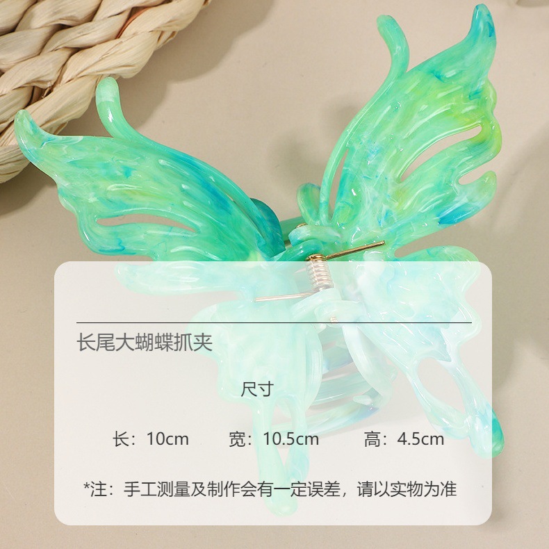 2025年新款超仙法式大理石纹高级感抓夹双层蝴蝶发夹跨境饰品批发详情13