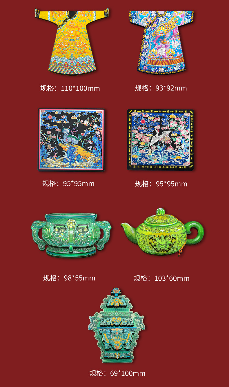 A 12-piece set of national trend cultural and creative resin simulation food fridge magnet pic 13