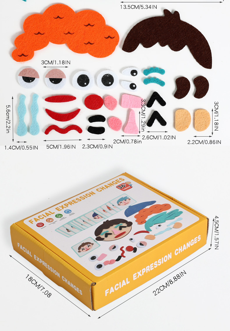 Children's face-changing character facial expression stickers, diy toys, logical thinking training, early education and intelligence, Amazon pic 13
