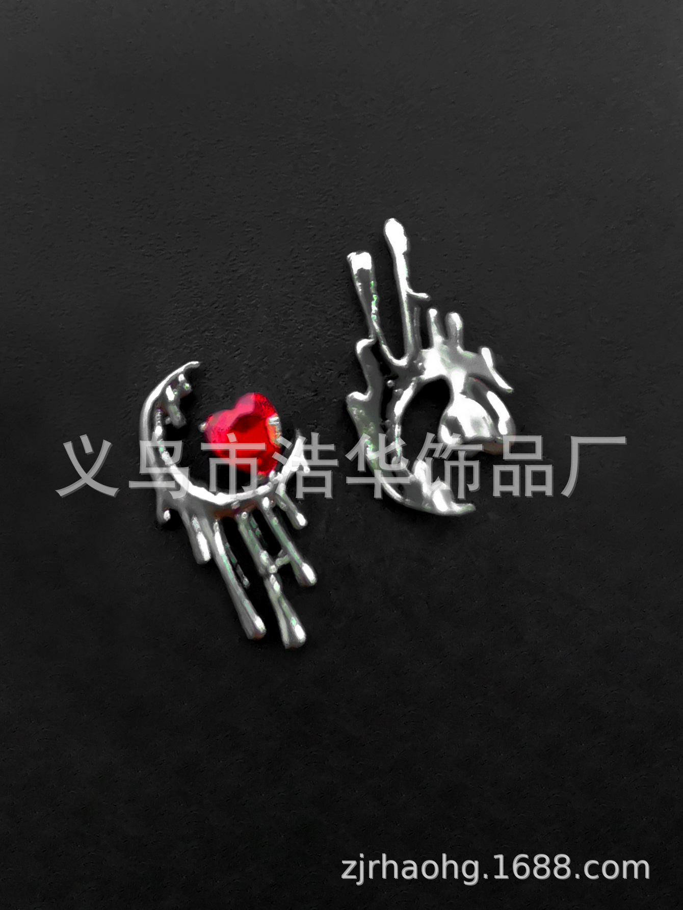 Punk-style Halloween cross alloy nail accessories, star moon heart-shaped nail accessories, nail drill wholesale pic 20