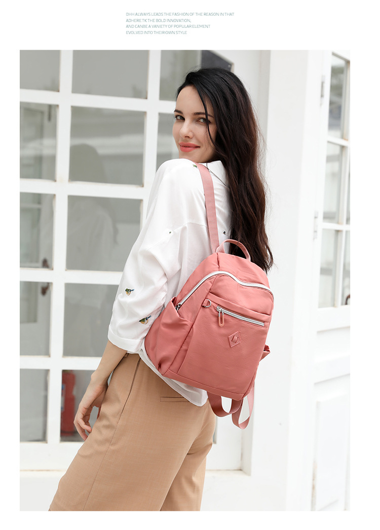 大容量双肩包女士时尚潮流韩版背包防泼水出行旅行包情侣韩版书包详情22