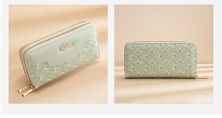 钱包女生长款新款韩版简约拼接手拿包wallet零钱包卡包女士高级感详情29