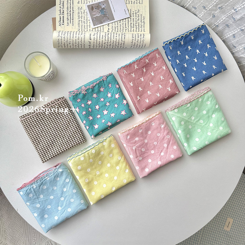 The new spring polka dot printed silk scarf is sweet and versatile. It is a neckband accessory that exudes a sense of elegance and sophistication for young girls. It is a thin and niche square scarf for women pic 2