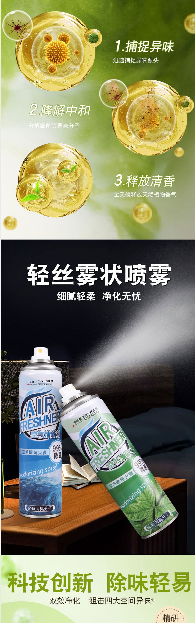 空气清新剂卧室持久留香室内喷雾宿舍用学生厕所卫生间除味除臭剂详情6