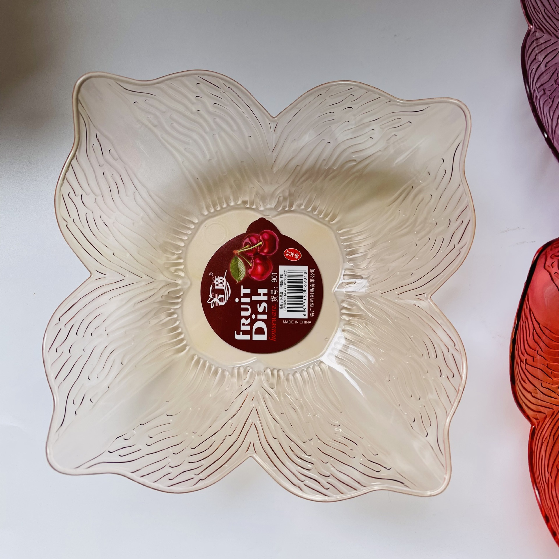 【 Zone 3-7 】 Square petal plate 10/ bag 720/ box Lace fruit plate Transparent Candy Plate Petal Snack plate Plastic plate 1 yuan 2 yuan Source New material fruit plate wholesale pic 9
