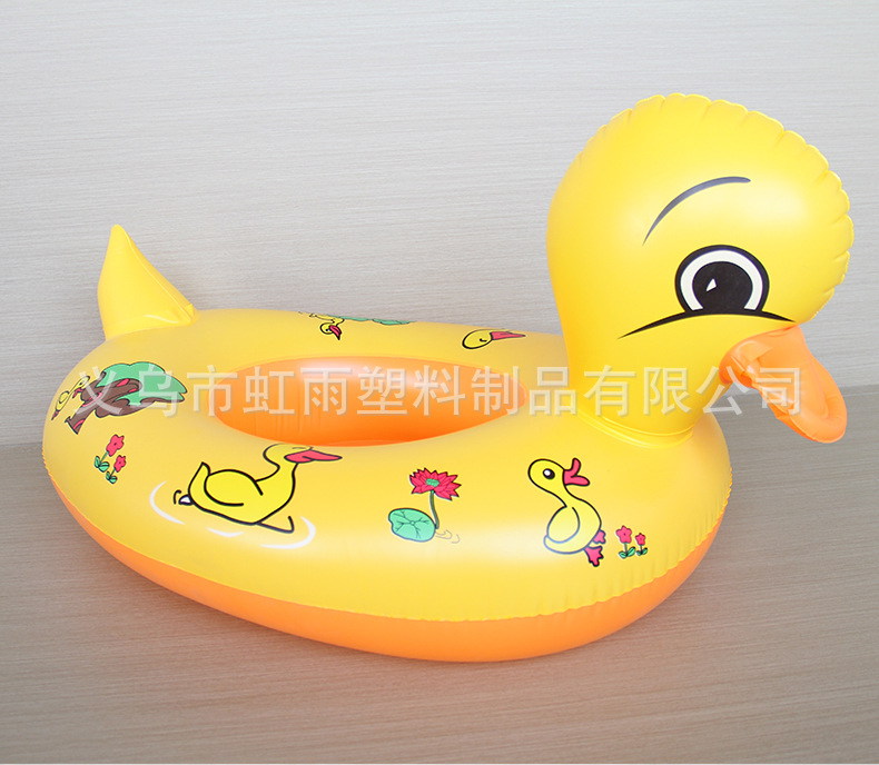 夏季批发黄鸭儿童游泳圈 加厚动物游泳坐圈座圈PVC鸭子游泳圈混批详情14