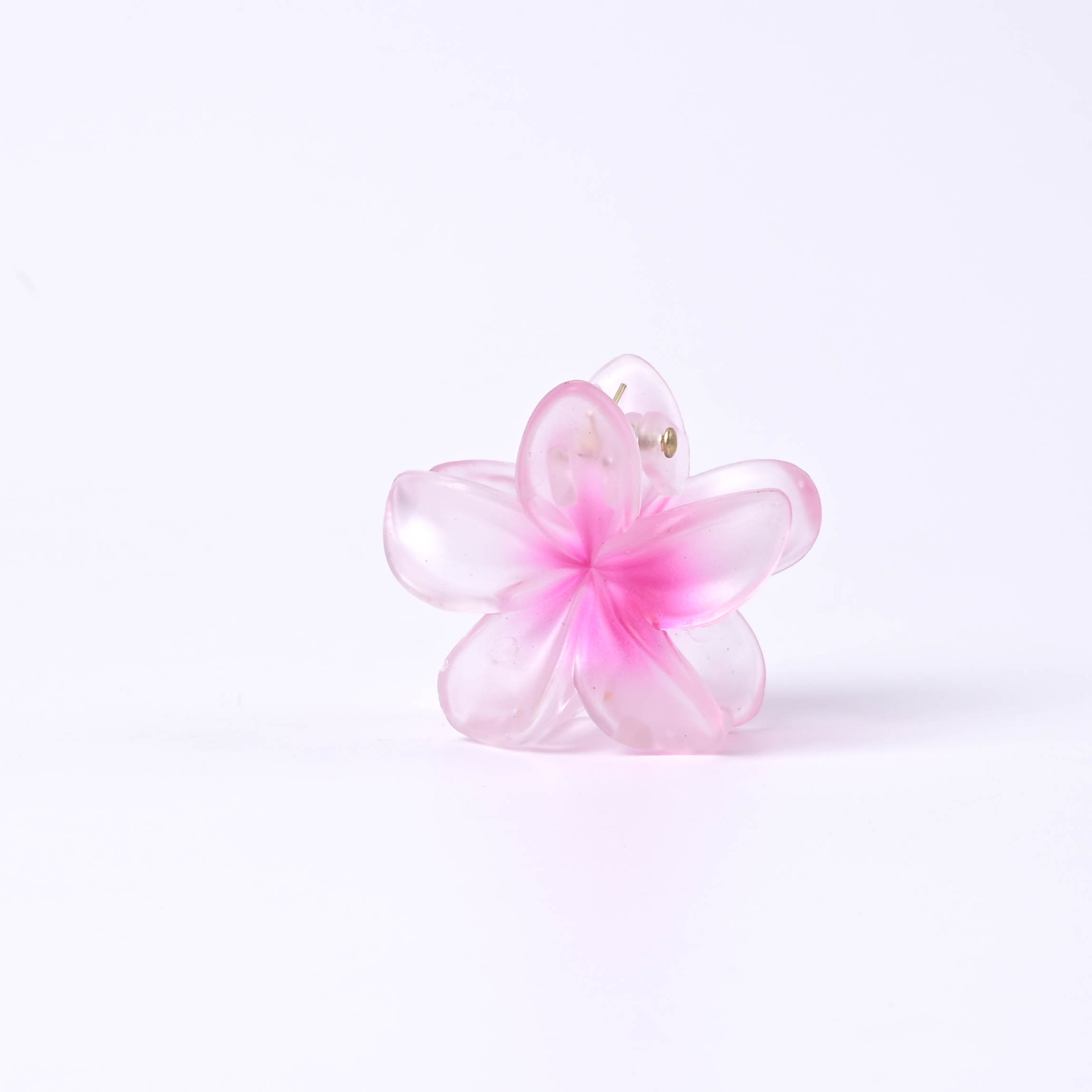 4cm matte gradient frangipani color travel essential hairpin, half-tied ponytail side clip, wholesale foreign trade supply pic 6