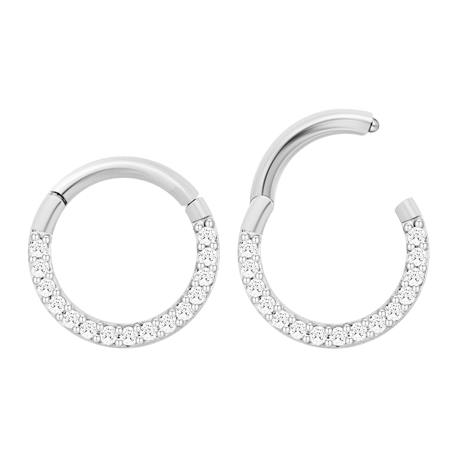 圆形镶钻耳饰鼻环穿刺 欧美跨境外贸耳饰批发 独特设计穿刺饰品 时尚潮流其他穿刺饰品详情12