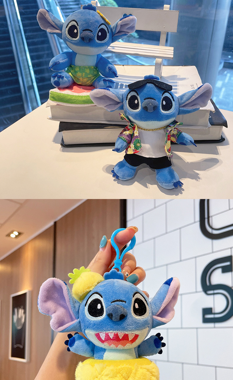 新款史迪仔毛绒挂件娃娃公仔批发网红玩偶卡通钥匙扣毛绒玩具网卡详情7