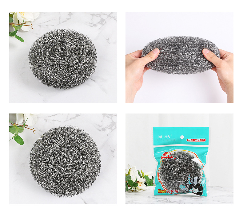 厂家大号独立包装410清洁球钢丝球 刷碗神器锅刷厨房清洁球钢丝球详情8