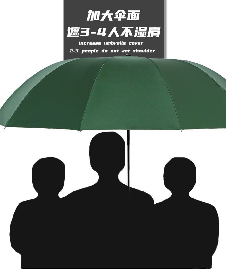 大号超大雨伞男女三人晴雨两用折叠伞学生双人反向黑胶防晒遮阳伞详情9