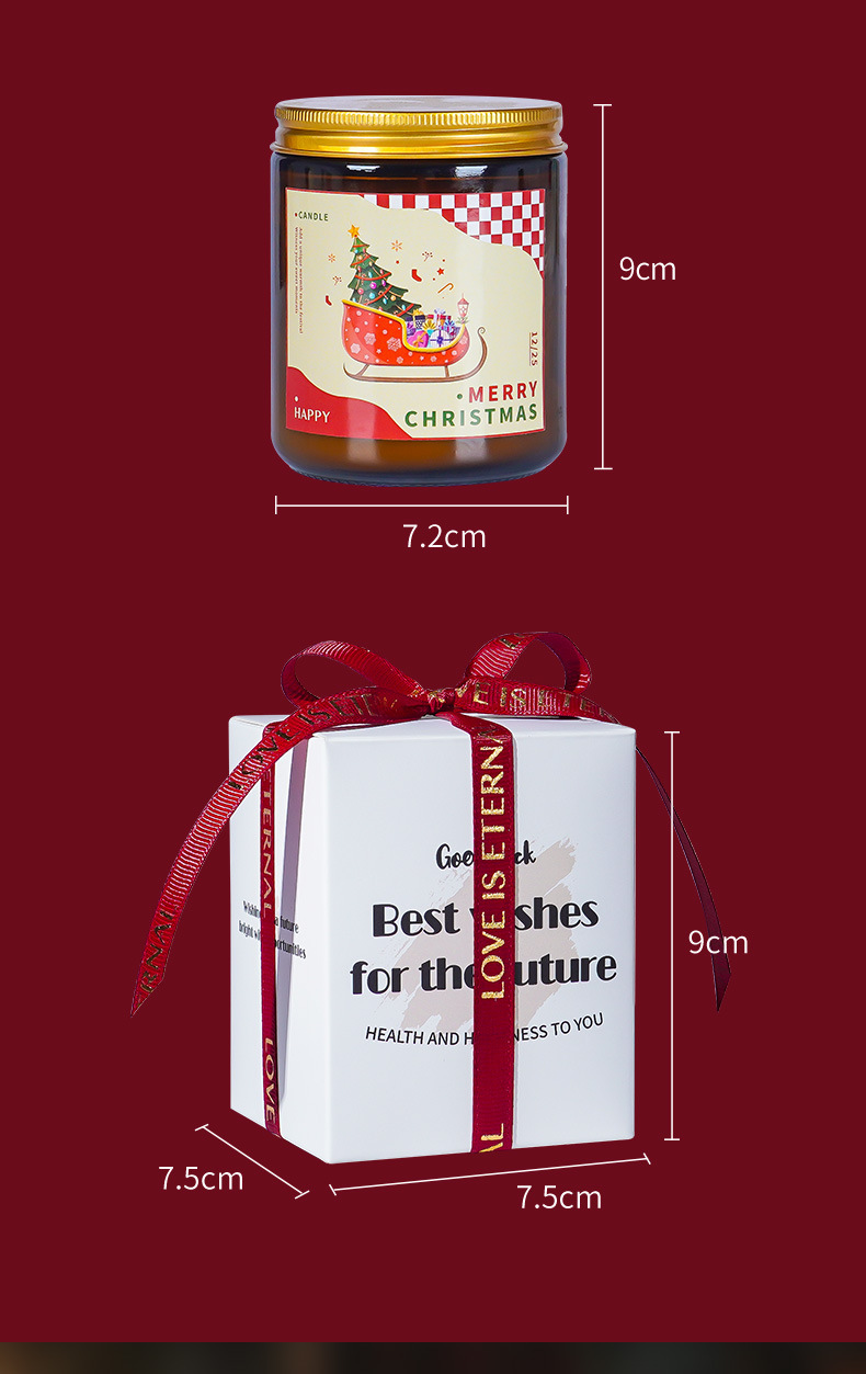 Christmas candles, handmade soy wax, aromatherapy essential oils, high-end party gift boxes, Christmas tree souvenirs, cross-border wholesale pic 8