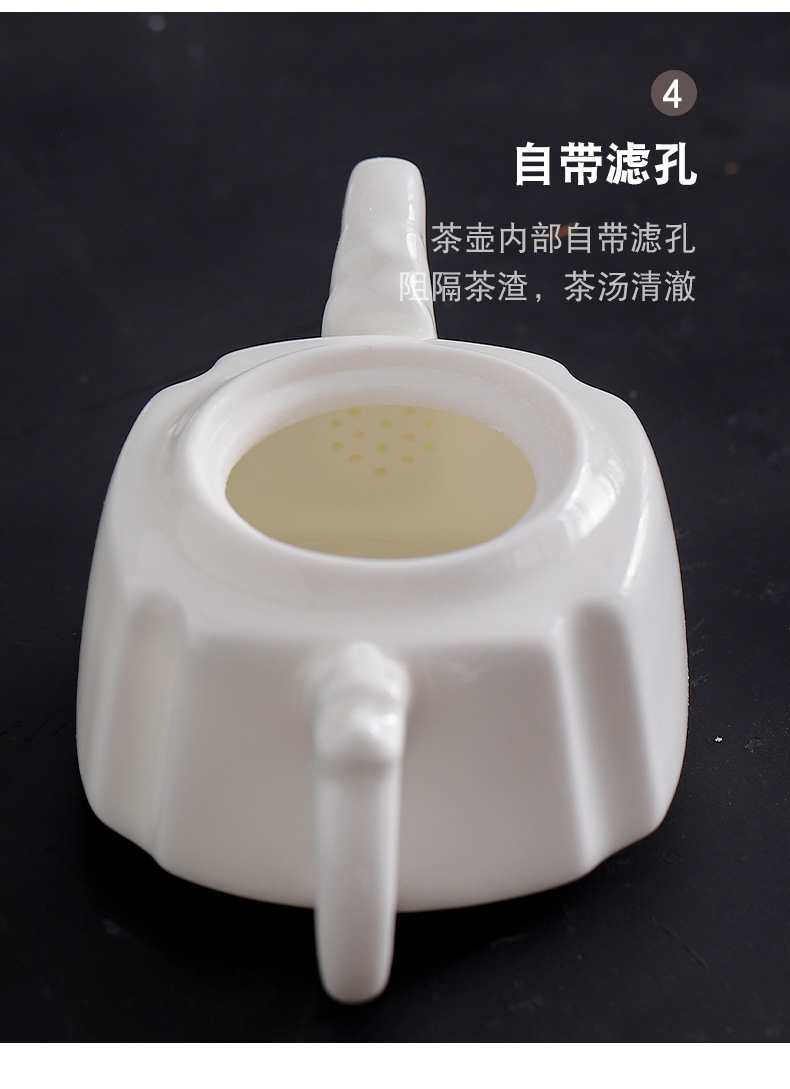 德化功夫茶具套装高档家用会客茶壶茶具公司商务礼品套装白瓷礼盒详情15