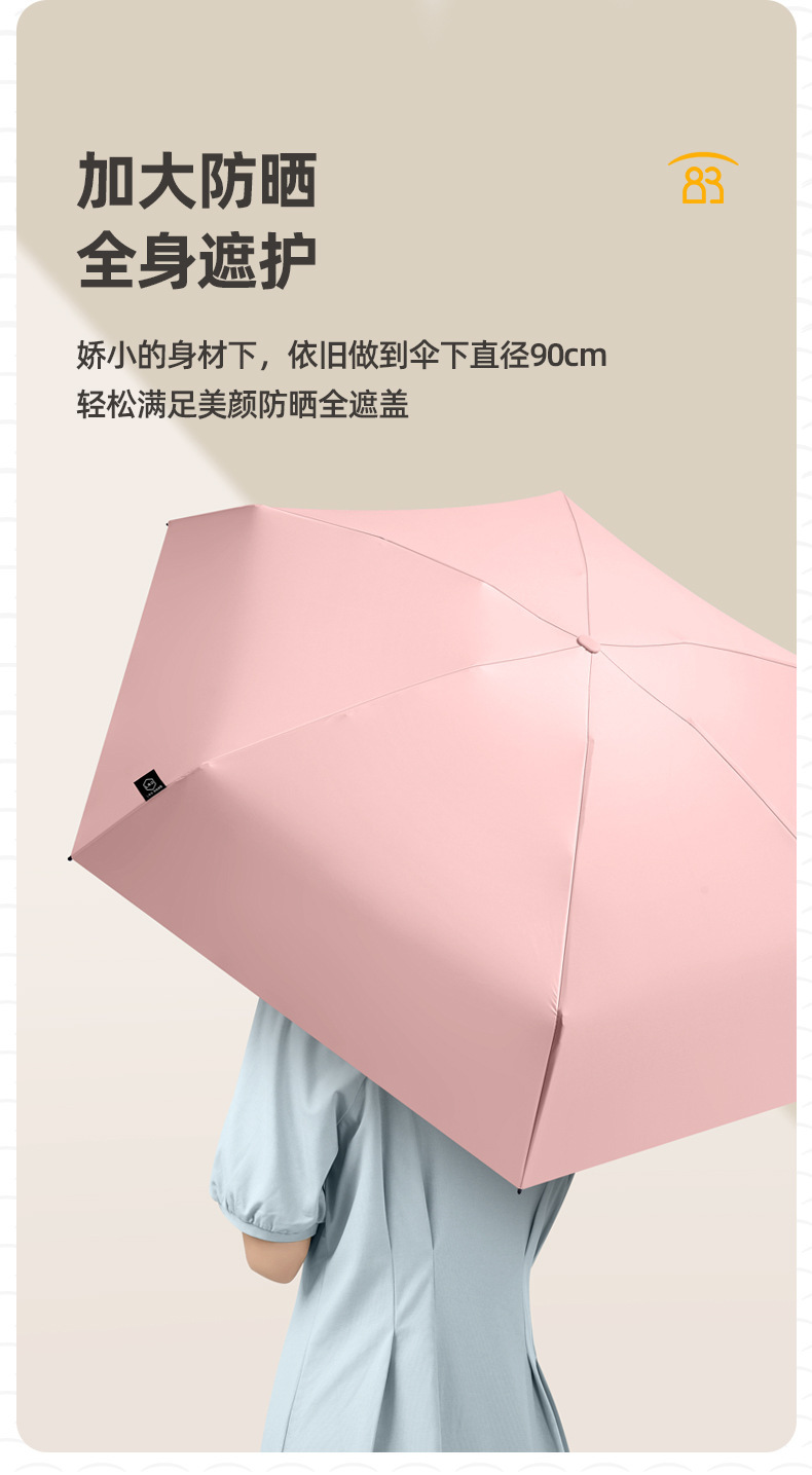 六折胶囊太阳伞迷你小巧便携防晒防紫外线女折叠遮阳雨伞厂家批发详情16