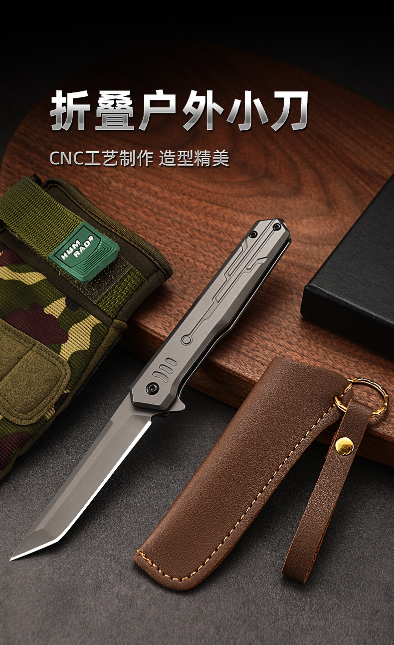 Outdoor camping high-hardness m390 self-defense knife, quick-release stainless steel wholesale folding knife, portable tactical folding knife, creative outdoor equipment pic 7