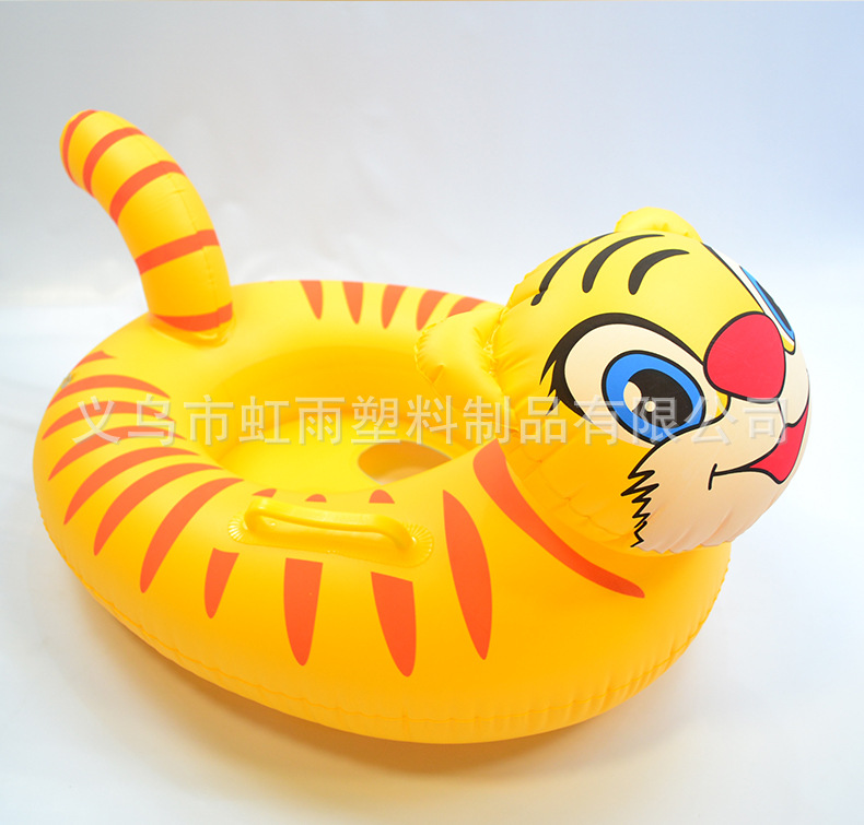 Tiger infant inflatable swimming boat, large baby prone boat with sitting boat manufacturer wholesale cartoon inflatable toys pic 4