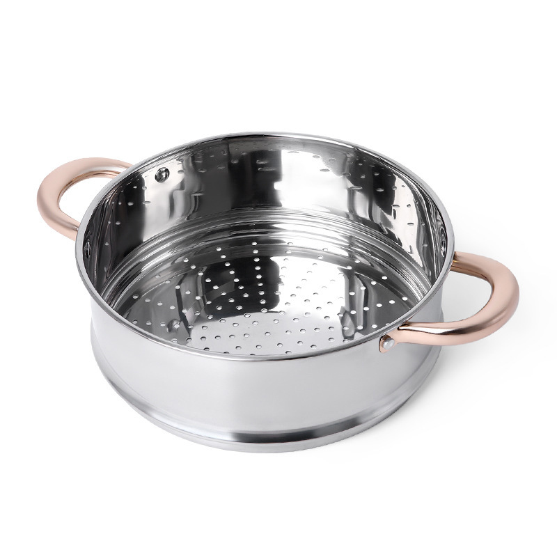 C&E Creative Kitchenware and Pot Set: Soup pot, hot pot, steamer, milk pot, uncoated frying and stir-frying pot, kitchen and household use pic 9
