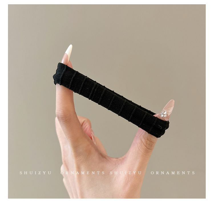 High-elasticity thick hair tie for women, 2024 new style hair tie, high ponytail rubber band, durable leather hair band pic 9