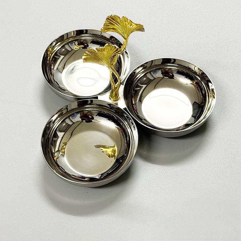 Cross-border light luxury high-end stainless steel dried fruit tray, home creative living room coffee table, fruit plate, snack bowl, fruit plate pic 11