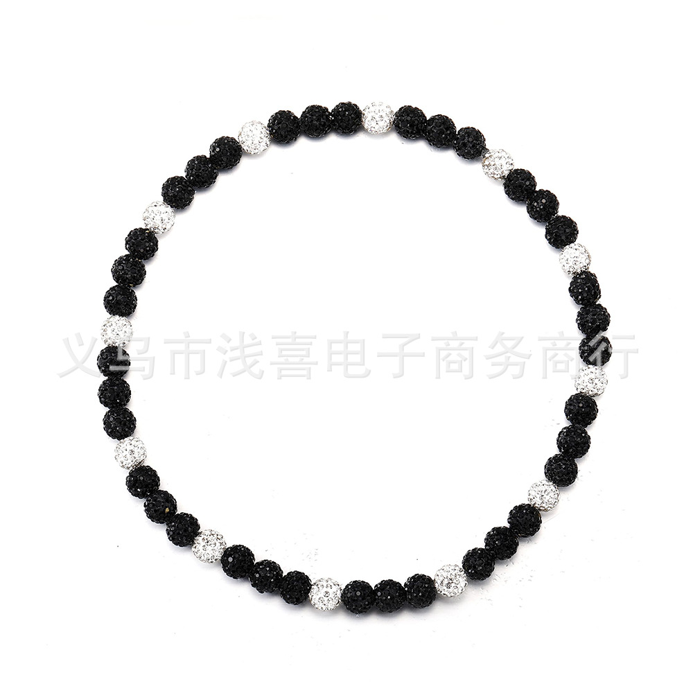 亚马逊新男士彩色钻球项链棒球篮球明星嘻哈项链竞技水钻项饰项圈详情18