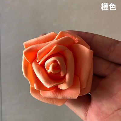 跨境7cmpe仿真玫瑰花头七夕情人节泡沫花手工材料婚庆花球灯饰详情19