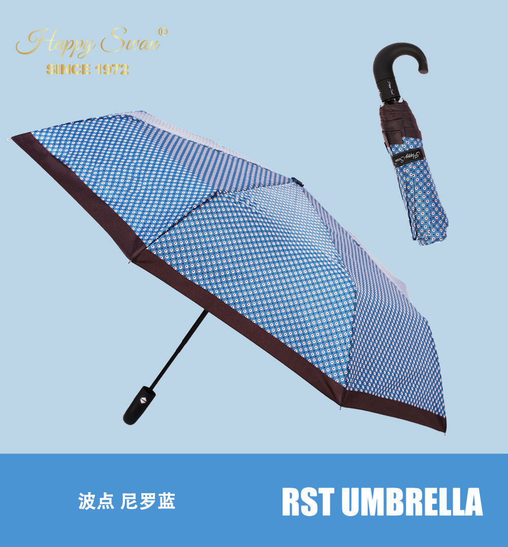 小点点弯把三折自动雨伞现货外贸自开防风遮阳折叠伞批发创意伞具日用百货详情14