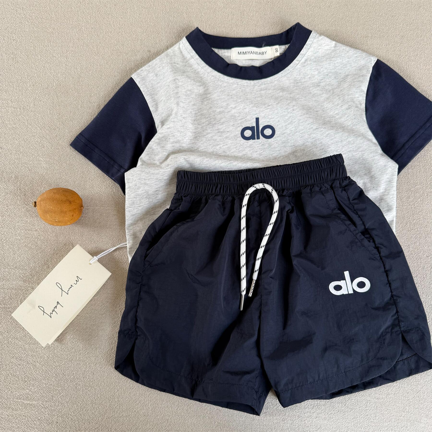 Mom niños shorts set verano 2025 chico color dos piezas bebé manga corta sportswear niña manga corta T pic 12