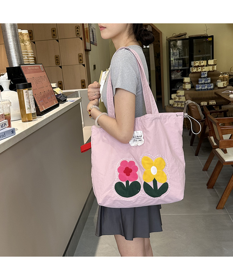春夏新款小花布包潮流刺绣花朵托特包时尚2025ins 风包女上班通勤详情41