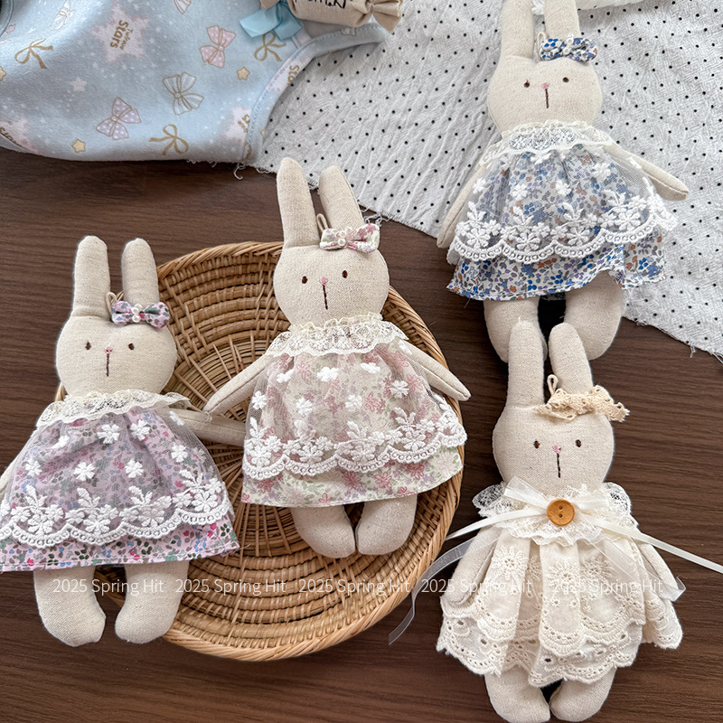 新款大号北欧风手布艺工可爱小兔子蕾丝卡通儿童玩偶玩具摆件挂件详情5