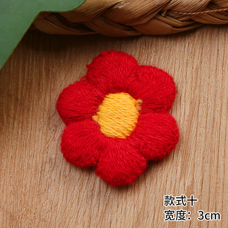 Multicolored knitted flower yarn with colorful lace, 3-centimeter-wide clothing accessories manufacturer for sale pic 14