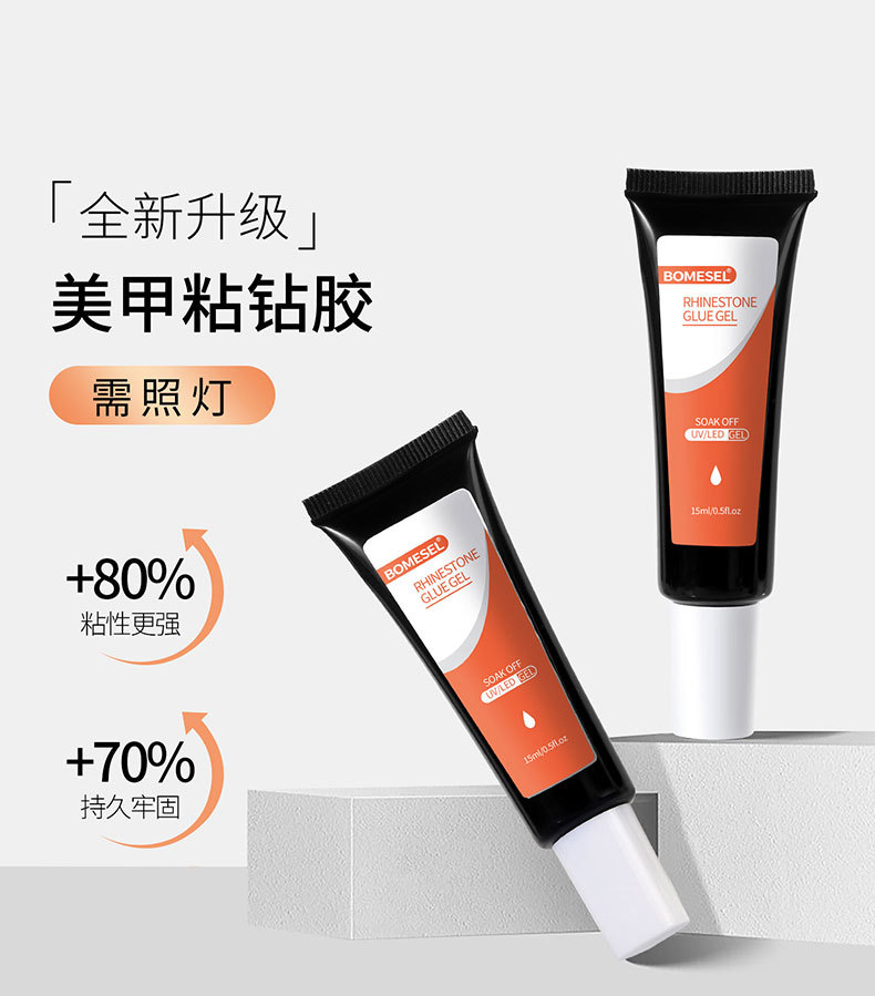 Cross-border nail art diamond glue, seam filling glue, firm and long-lasting edge sealing glue, edge-wrapping and diamond glue, accessory glue, specially designed for wearing nails pic 1