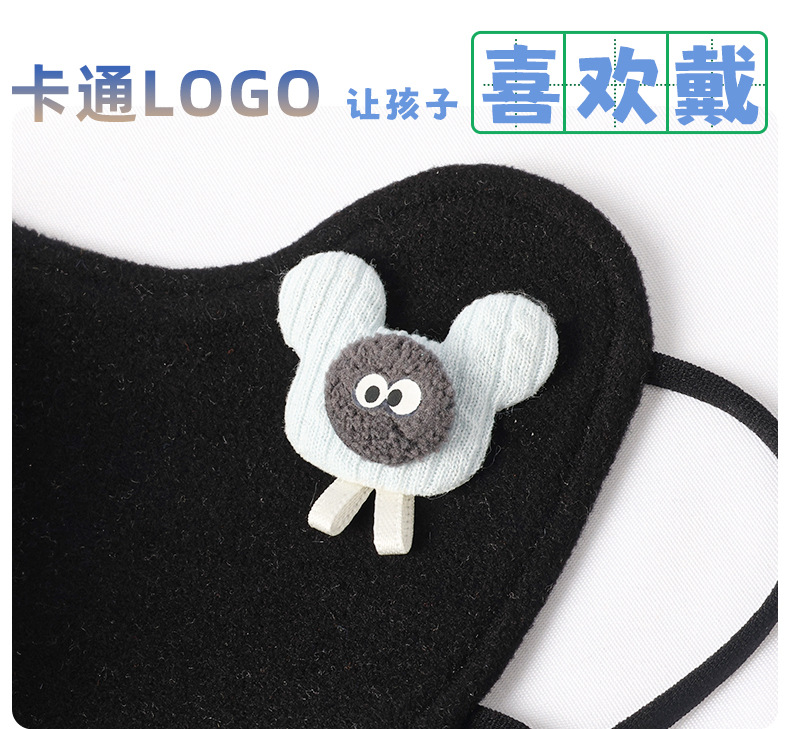 冬季澳绒保暖口罩男女童防寒防风面罩透气护眼角骑行立体卡通脸罩详情11