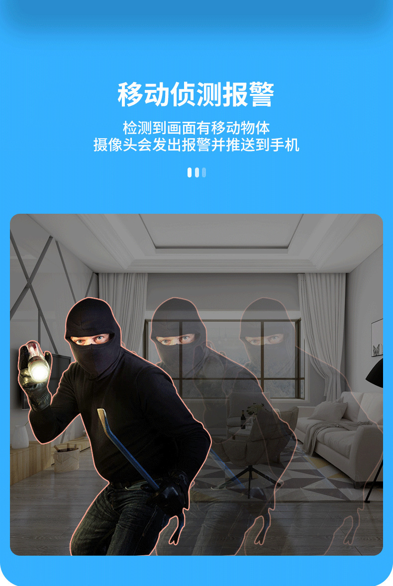 Smart Du robot camera Wireless wifi 360-degree indoor monitoring Twowaytalk yiwu camera pic 8