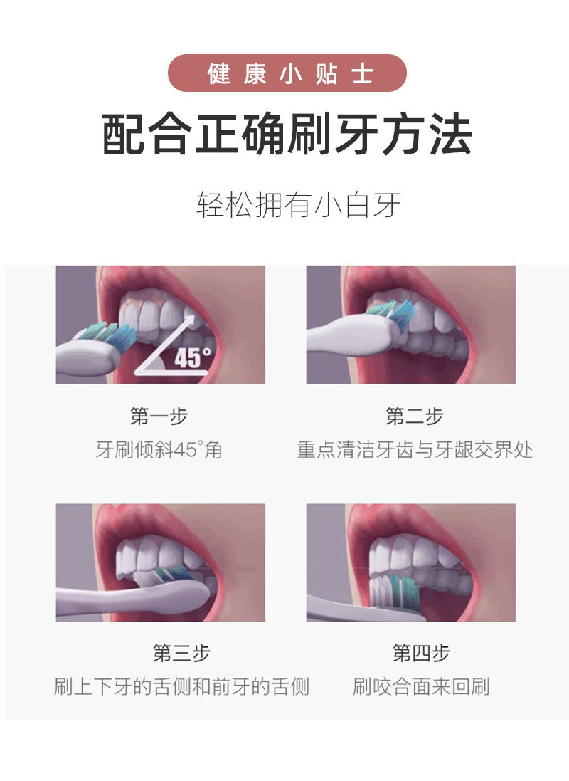 樱花SAKURA儿童牙刷萌趣卡通软毛清洁护龈牙刷3-12岁学生小头牙刷详情8