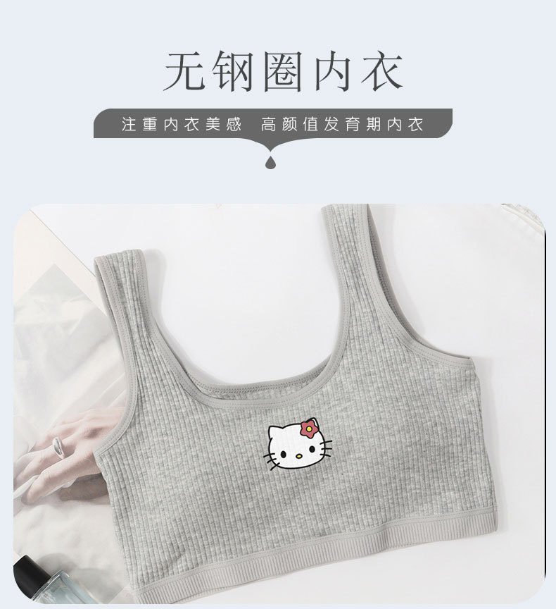 少女内衣初中生高中生女中学生纯棉档发育期小背心大童女童文胸详情2