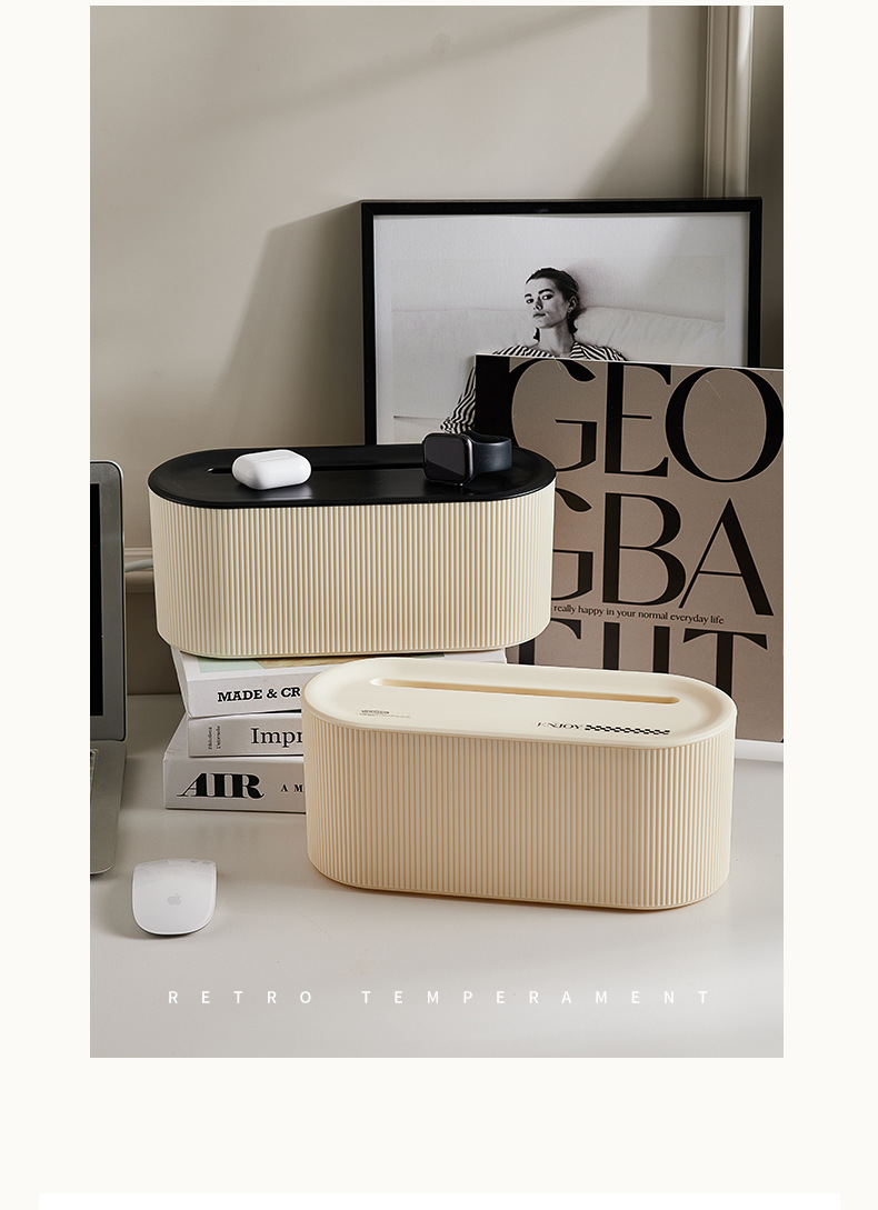 Creme-style data cable storage box, large-capacity power strip organization box, home desktop mobile phone charger storage wonder pic 5