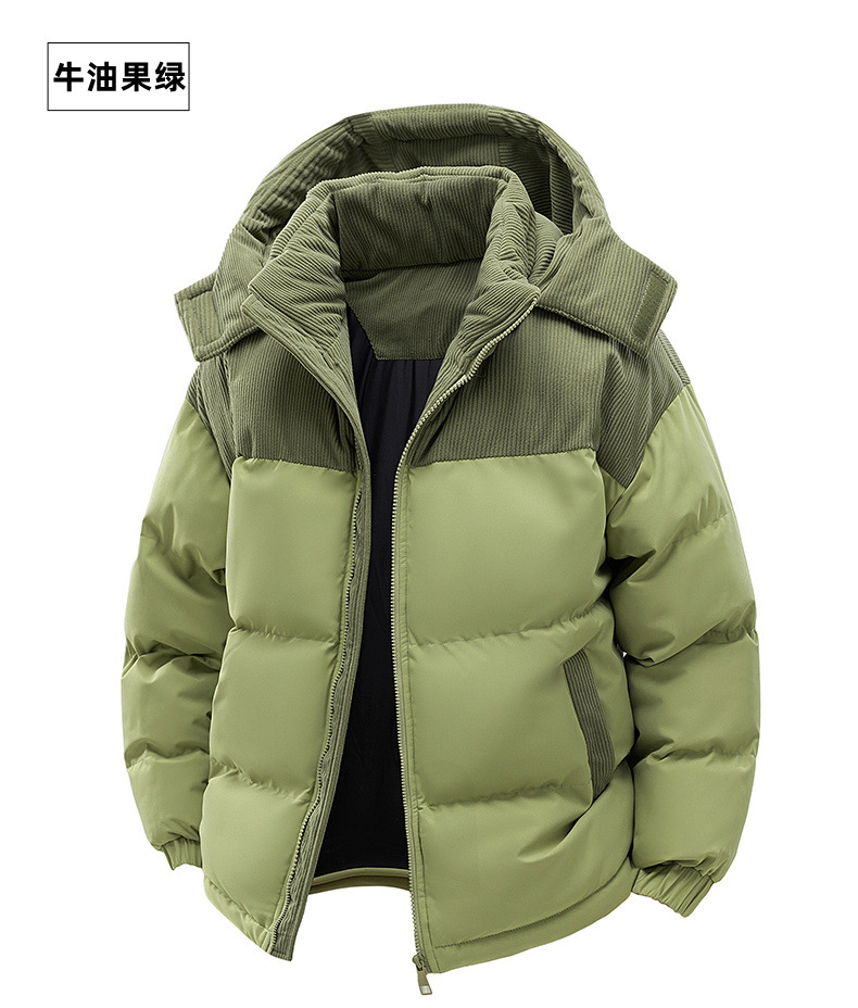 Cross-border cotton-padded jacket for men with fleece 2025 winter new style thickened warm and cold-proof cotton-padded jacket, cotton-padded coat, trendy, can be opened again pic 23